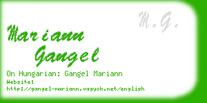 mariann gangel business card